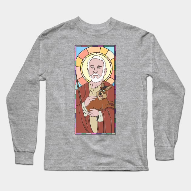 Gregg Popovich Stained Glass Long Sleeve T-Shirt by opiester